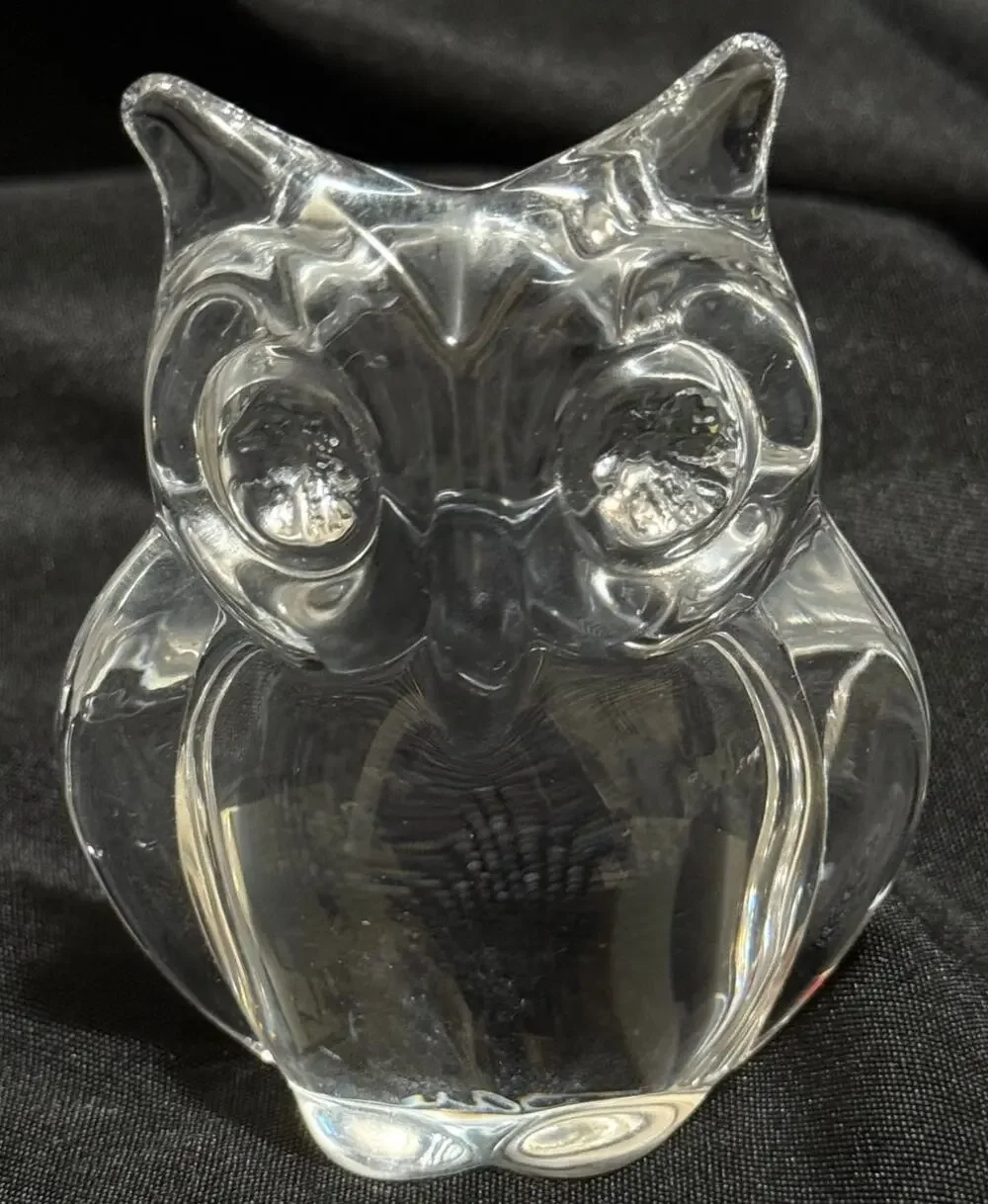 Dawn France Signed Glass Owl Sculpture - 3.5